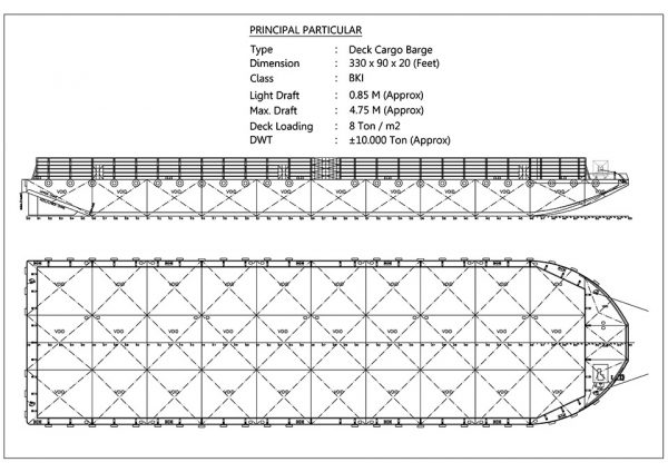 ±10000 DWT - Deck Cargo Barge - BKI Class - Image 2