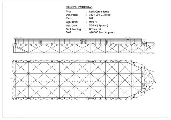 ±10700 DWT - Deck Cargo Barge - BKI Class - Image 2