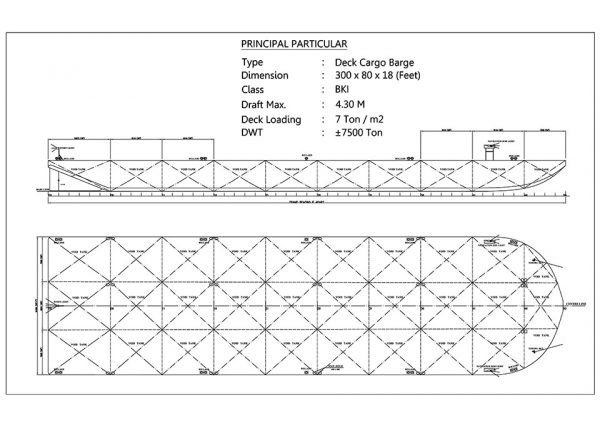±7500 DWT - Deck Cargo Barge - BKI Class - Image 2