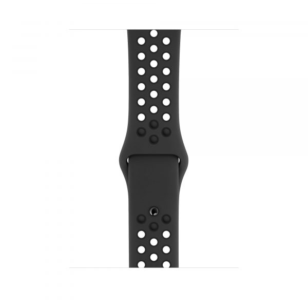 42mm Apple Watch 3 - Band Soft Silicone Sports - Black + White - Image 2