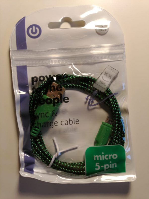 Micro USB Android Sync & Charger Cable - Green - Image 2